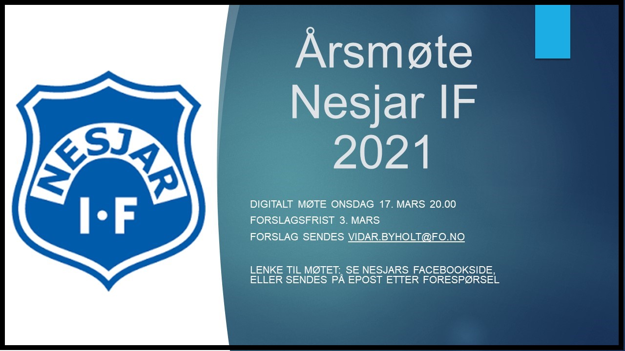 Årsmøte Nesjar IF 2021